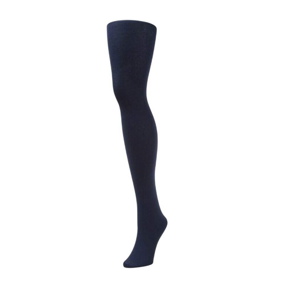 Navy Blue Opaque Tights Ladies Size‎ Tall Cotton Blend B.ella Erika Italian NEW